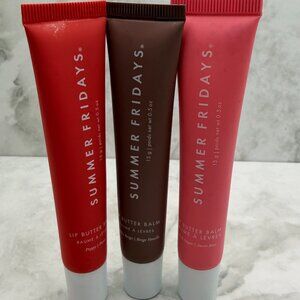 SUMMER FRIDAY LIP BUTTER BALM- POPPY, PINK SUGAR, VANILLA BEIGE